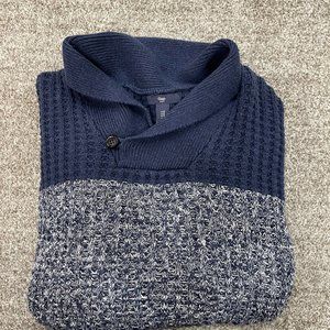 Gap Sweater Blue Button Neck